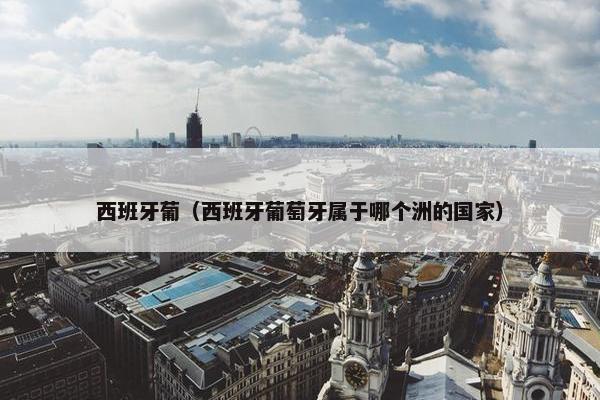 西班牙葡（西班牙葡萄牙属于哪个洲的国家）