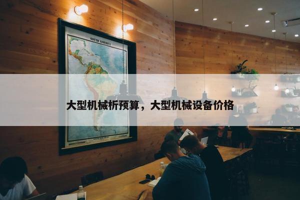 大型机械析预算，大型机械设备价格