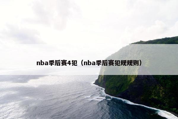 nba季后赛4犯（nba季后赛犯规规则）