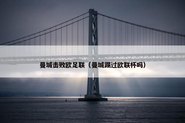 曼城击败欧足联（曼城踢过欧联杯吗）