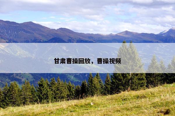 甘肃曹操回放，曹操视频