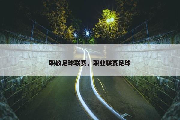 职教足球联赛，职业联赛足球