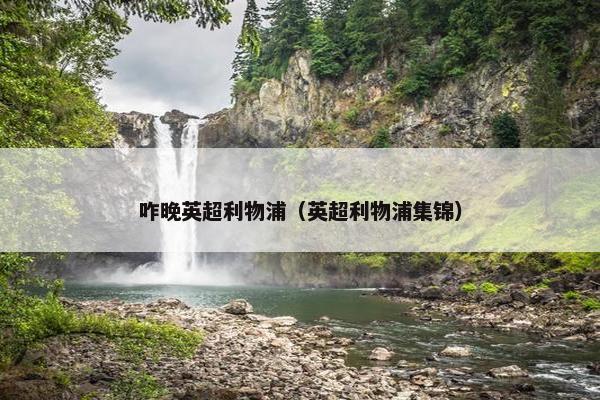 咋晚英超利物浦（英超利物浦集锦）