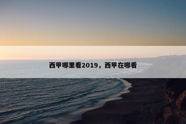 西甲哪里看2019，西甲在哪看
