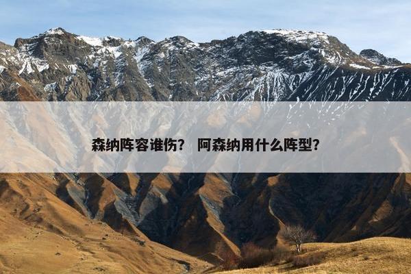森纳阵容谁伤？ 阿森纳用什么阵型？