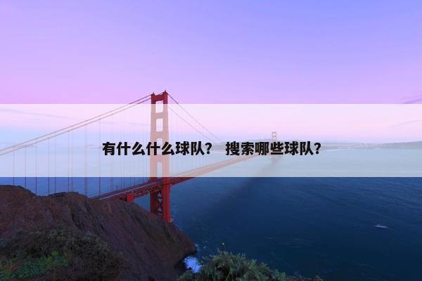 有什么什么球队？ 搜索哪些球队？