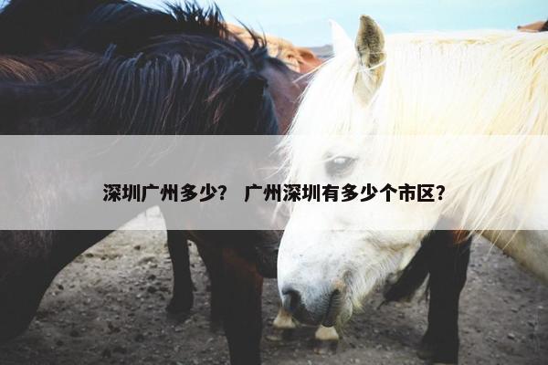 深圳广州多少？ 广州深圳有多少个市区？