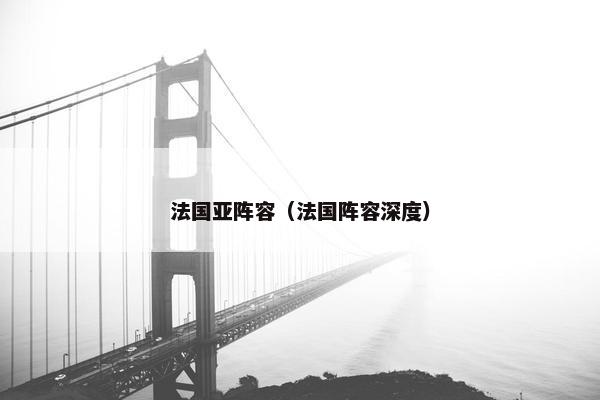 法国亚阵容（法国阵容深度）