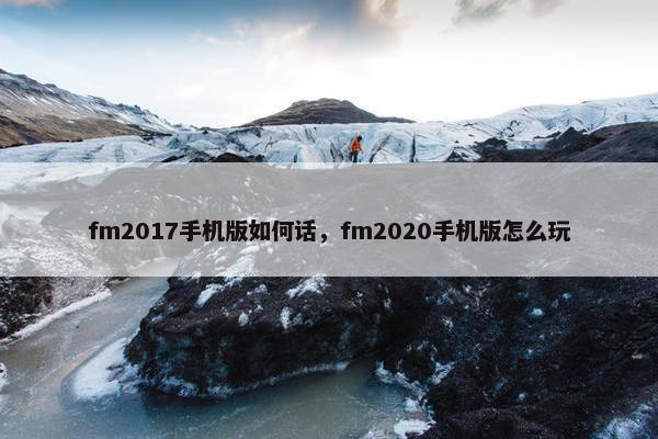 fm2017手机版如何话，fm2020手机版怎么玩