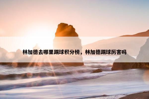 林加德去哪里踢球积分榜，林加德踢球厉害吗