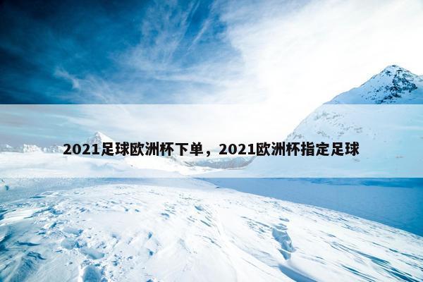 2021足球欧洲杯下单，2021欧洲杯指定足球