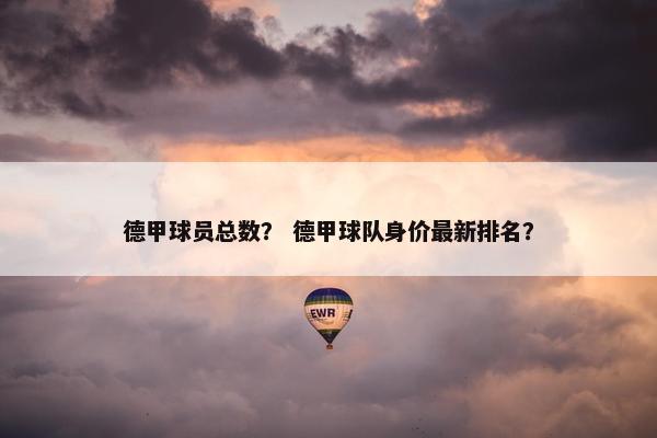 德甲球员总数？ 德甲球队身价最新排名？
