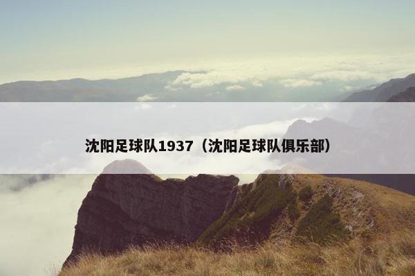 沈阳足球队1937（沈阳足球队俱乐部）