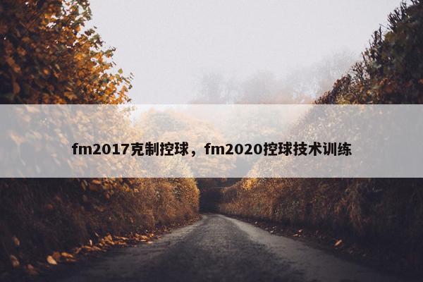 fm2017克制控球，fm2020控球技术训练