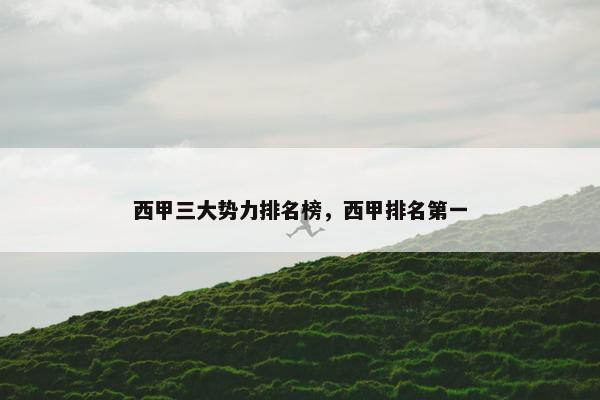 西甲三大势力排名榜，西甲排名第一