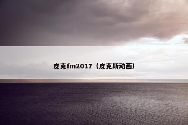 皮克fm2017（皮克斯动画）