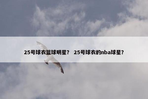 25号球衣篮球明星? 25号球衣的nba球星? 25号球衣篮球明星? 25号球衣的nba球星?