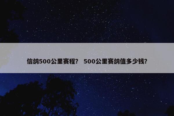信鸽500公里赛程? 500公里赛鸽值多少钱? 信鸽500公里赛程? 500公里赛鸽值多少钱?