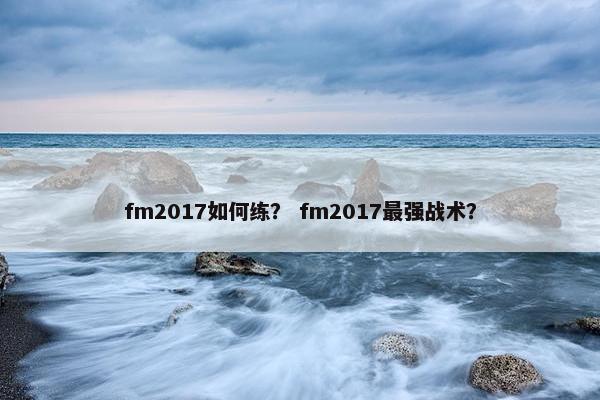 fm2017如何练? fm2017最强战术? fm2017如何练? fm2017最强战术?