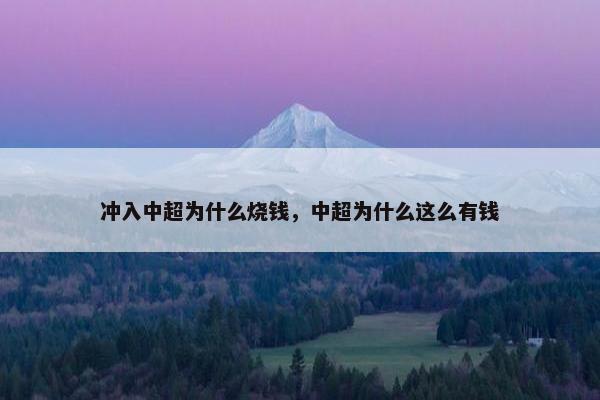 冲入中超为什么烧钱，中超为什么这么有钱