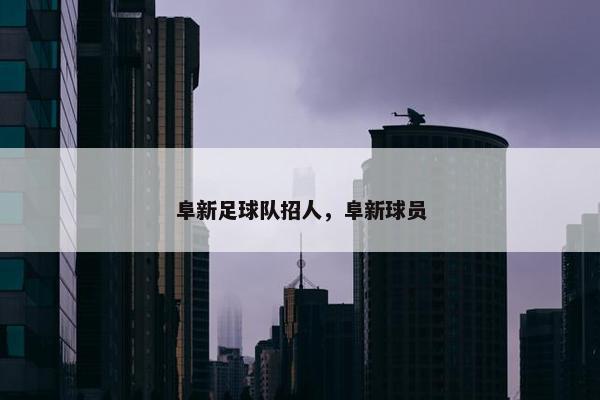 阜新足球队招人，阜新球员