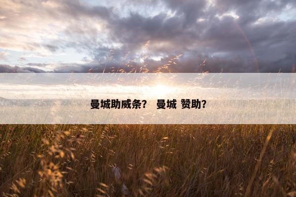 曼城助威条？ 曼城 赞助？