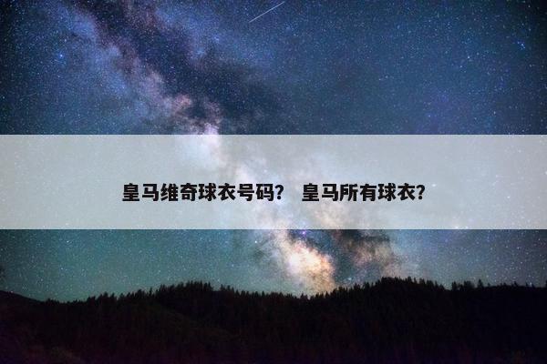 皇马维奇球衣号码？ 皇马所有球衣？
