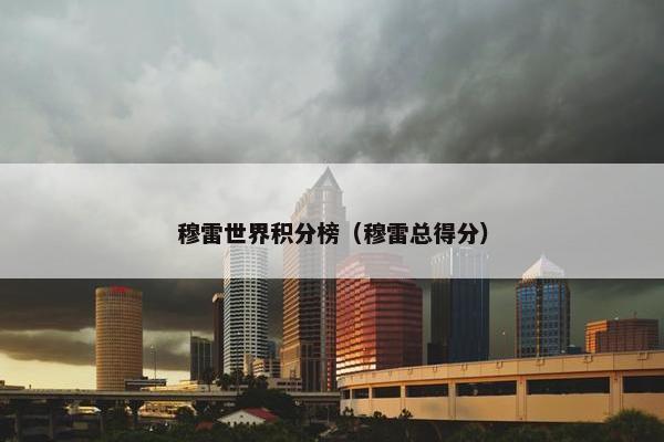 穆雷世界积分榜（穆雷总得分）
