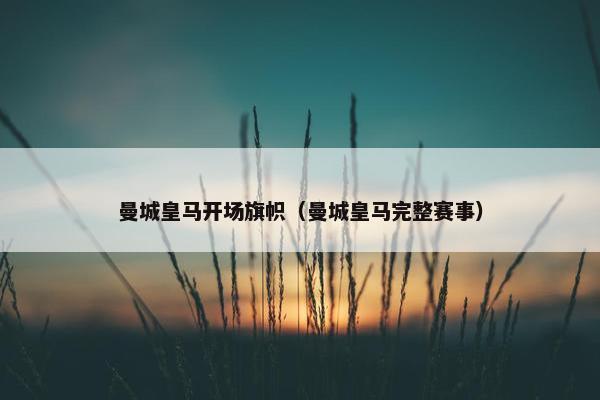 曼城皇马开场旗帜（曼城皇马完整赛事）