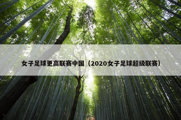 女子足球更高联赛中国（2020女子足球超级联赛）