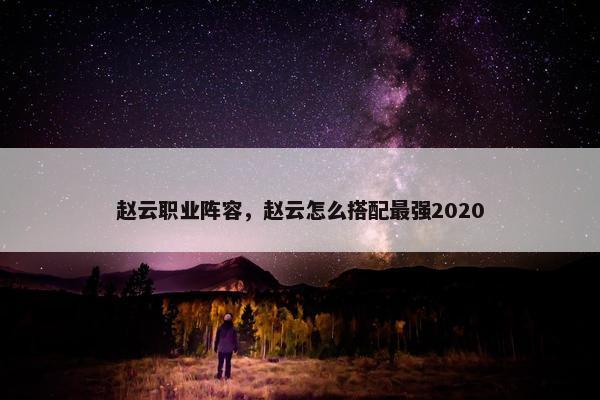 赵云职业阵容，赵云怎么搭配最强2020