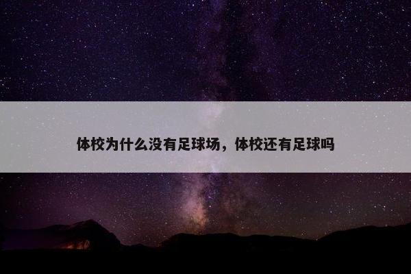 体校为什么没有足球场，体校还有足球吗