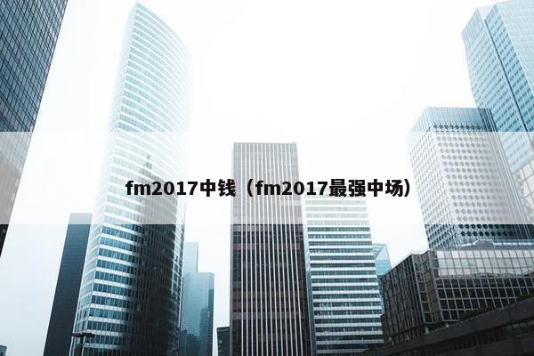 fm2017中钱（fm2017最强中场）