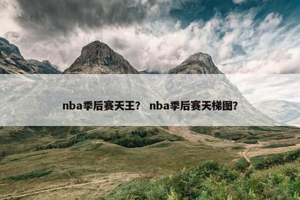 nba季后赛天王？ nba季后赛天梯图？