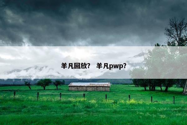 羊凡回放？ 羊凡pwp？