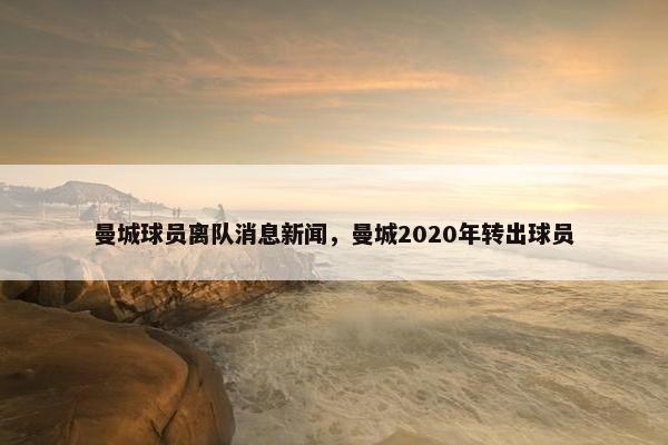 曼城球员离队消息新闻，曼城2020年转出球员