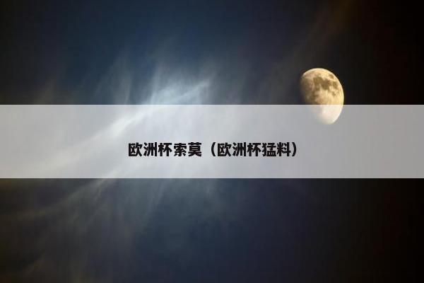 欧洲杯索莫（欧洲杯猛料）