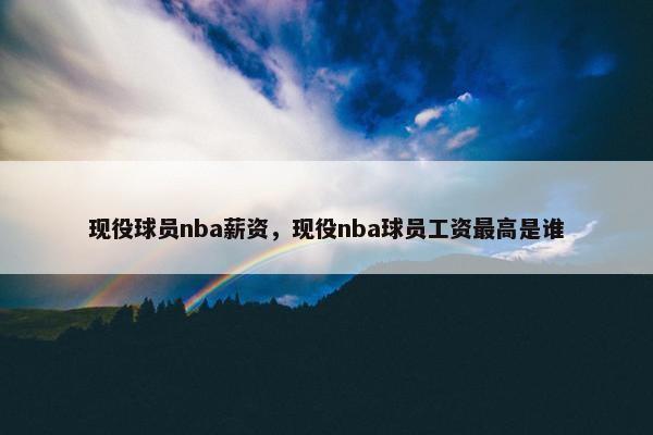 现役球员nba薪资，现役nba球员工资最高是谁