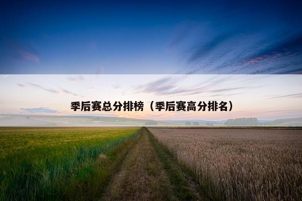 季后赛总分排榜（季后赛高分排名）