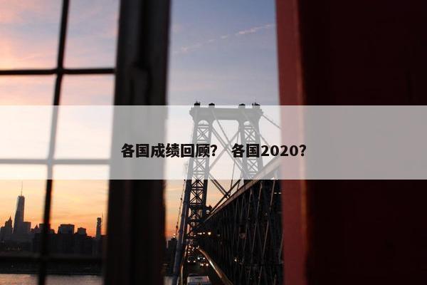 各国成绩回顾？ 各国2020？