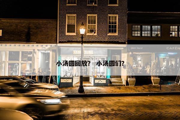 小汤圆回放？ 小汤圆们？