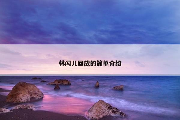 林闪儿回放的简单介绍