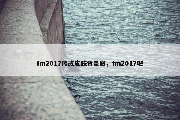 fm2017修改皮肤背景图，fm2017吧