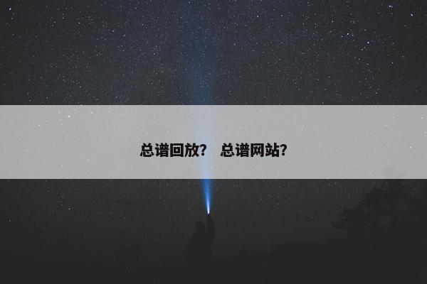 总谱回放？ 总谱网站？
