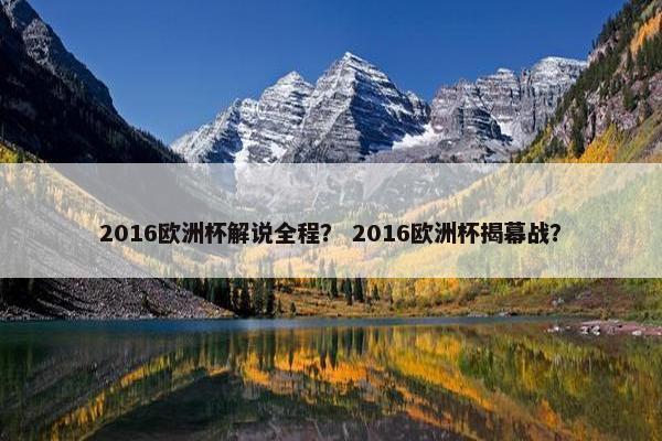 2016欧洲杯解说全程？ 2016欧洲杯揭幕战？