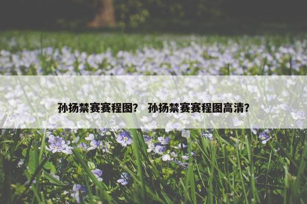 孙扬禁赛赛程图？ 孙扬禁赛赛程图高清？