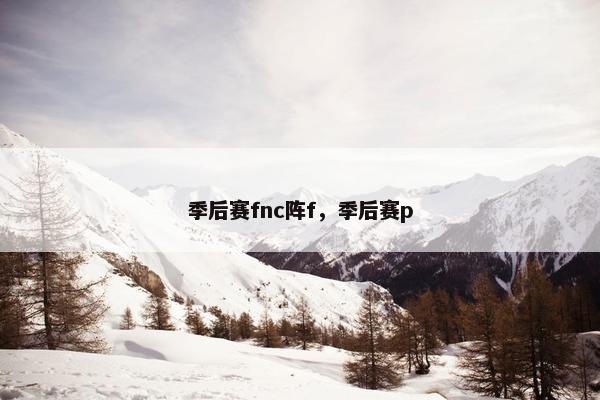 季后赛fnc阵f，季后赛p