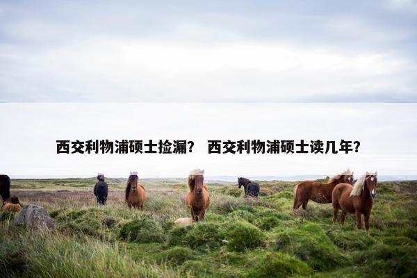 西交利物浦硕士捡漏？ 西交利物浦硕士读几年？