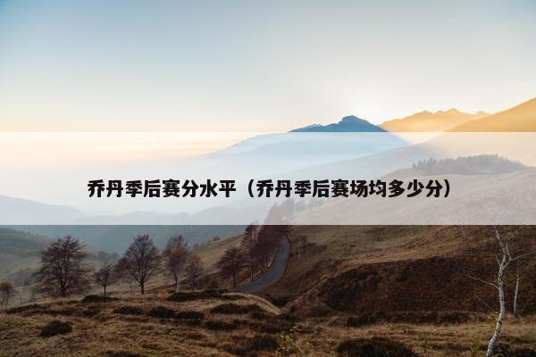 乔丹季后赛分水平（乔丹季后赛场均多少分）