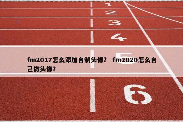 fm2017怎么添加自制头像？ fm2020怎么自己做头像？